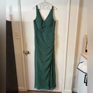 Azazie Sleeveless Emerald Maxi Dress